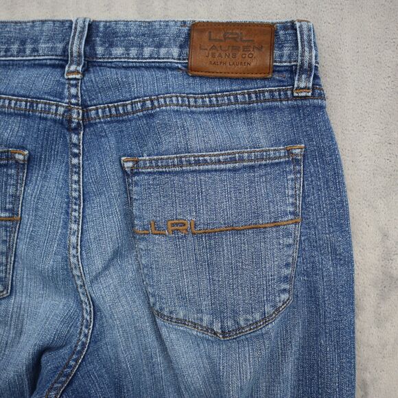 Lauren Jeans Co Pants Womens 4 Blue Denim Classic Straight Pockets Jeans - Picture 16 of 16